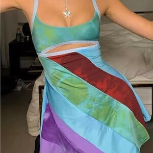 Dress - colourful mini